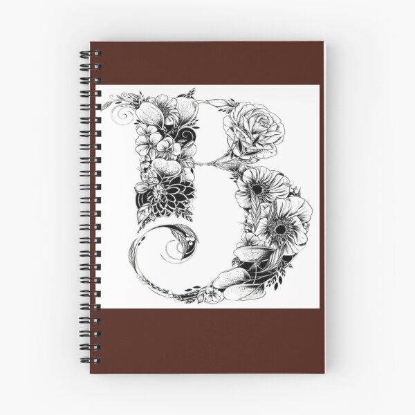 Item preview, beautiful flower pattern capital b design designed and sold by NivyasArtistry.