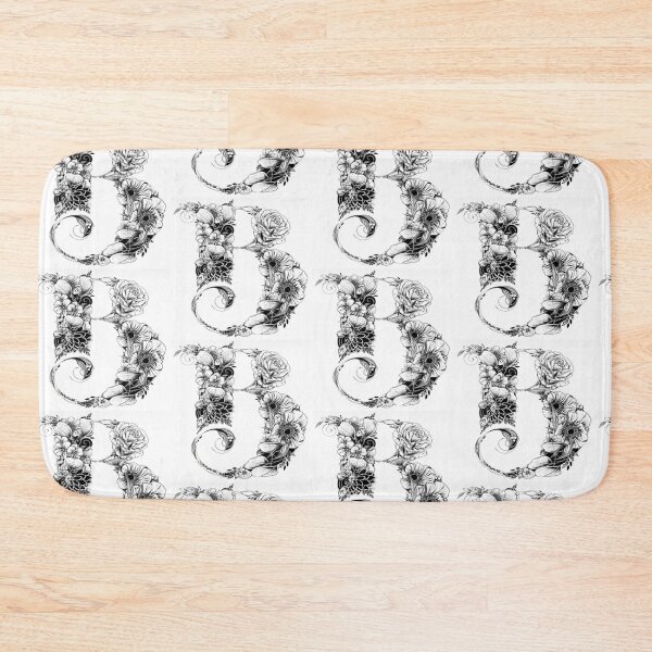 Item preview, beautiful flower pattern capital b design designed and sold by NivyasArtistry.
