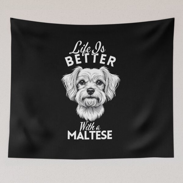 Item preview, Life Is Better With a Maltese – Minimalist Graceful and Loving Toy Dog Design designed and sold by GoodyPaws.