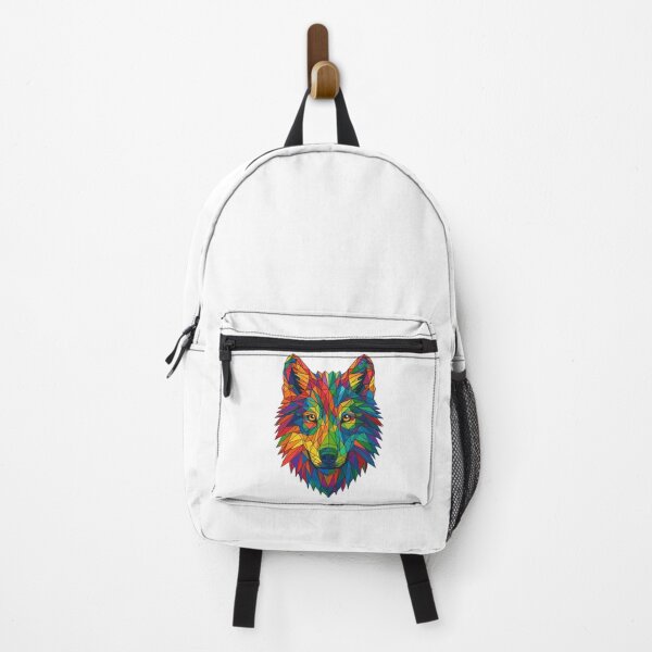 Item preview, Rainbow Geometric Wolf – Bold Polygonal Animal Art for Wild Souls & Color Lovers designed and sold by ArtfulWeave.