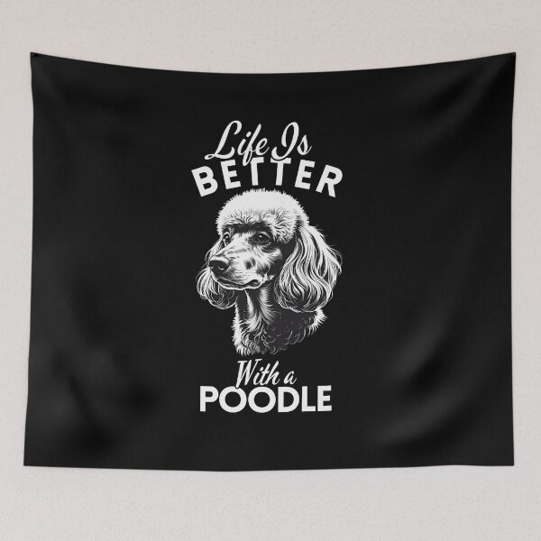 Item preview, Life Is Better With a Medium Poodle – Minimalist Elegant and Smart Companion Design designed and sold by GoodyPaws.