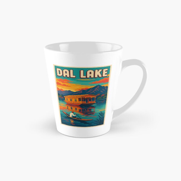 Item preview, Dal Lake Retro Poster | Digital Pop Art Travel Print | Kashmir Scenic Lake Wall Art | Colorful Vintage-Style Travel Decor | Iconic India Landscape Art designed and sold by PaintedPixels01.