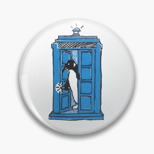 Item preview, Pingüino en una cabina de policía azul designed and sold by artigail.