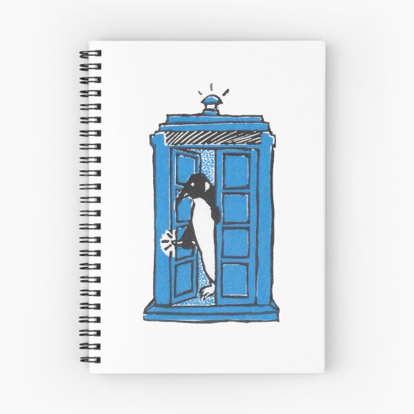 Item preview, Pingüino en una cabina de policía azul designed and sold by artigail.