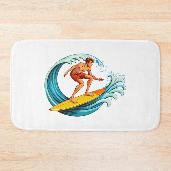 Item preview, Surfer riding a tall ocean wave, surfer surfing the waves on his surfboard, surfer and big wave designed and sold by Danler.