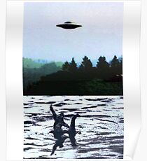 UFO Big Foot and Loch Ness Poster