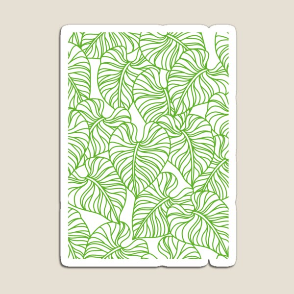 Aperçu de l'œuvre Dessin au trait de feuilles tropicales – Motif jungle verte créée et vendue par MaverickMarks.