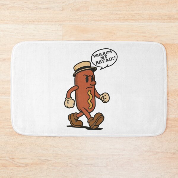 Artikelvorschau, Ernstes Hot-Dog-Maskottchen im Retro-Stil – Die wandelnde Geschmacksikone entworfen und verkauft von KozbiDesign.