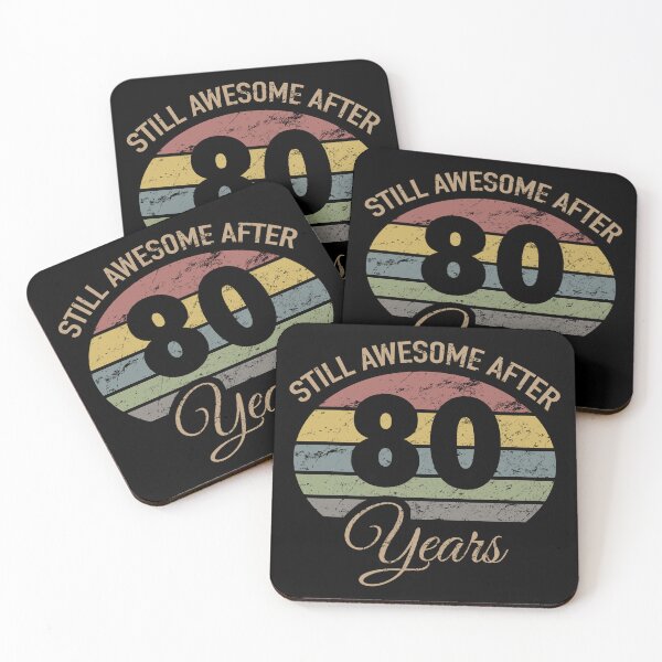 Item preview, Still Awesome 80th Birthday designed and sold by thepixelgarden.