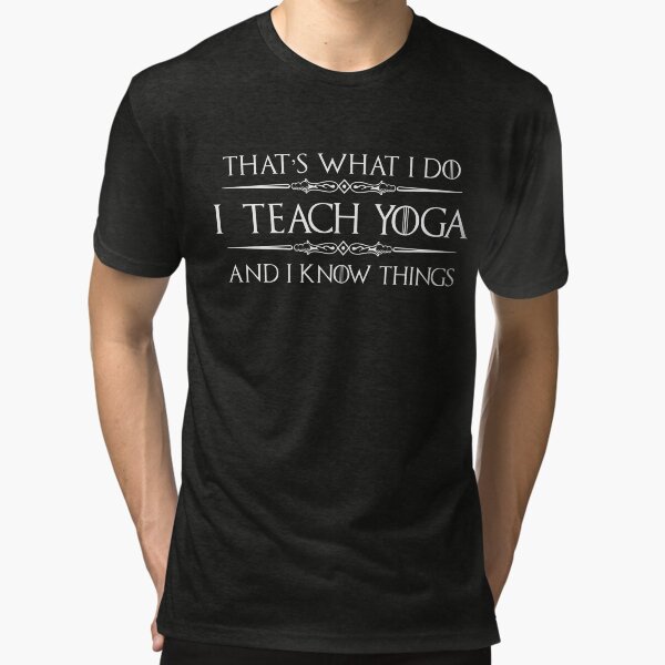 Item preview, I Teach Yoga and I Know Things - Funny Yoga Teacher Instructor Gift Ideas for Teachers designed and sold by merkraht.