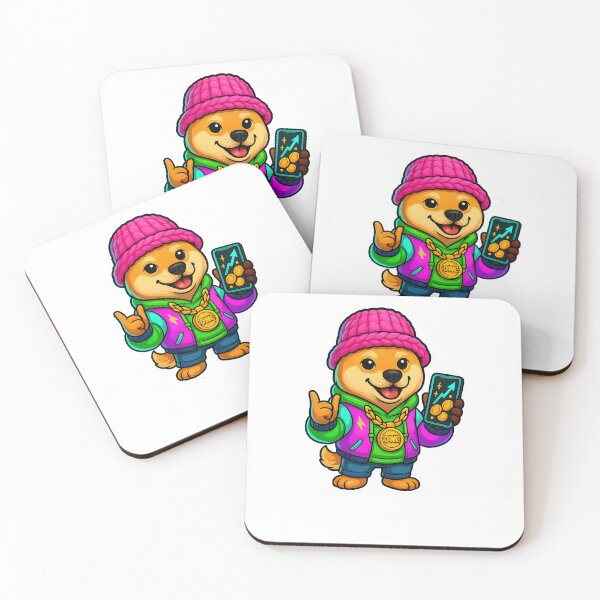 Item preview, DOG WIF COIN: Trendy Shiba Meme Sticker designed and sold by Julyvax.