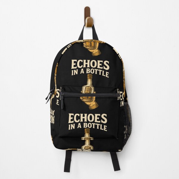 Item preview, Echoes in a Bottle – Vintage Mic & Whiskey Bottle Artwork designed and sold by DireBlaze.