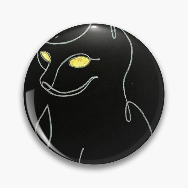 Item preview, cat line art | linear cat with gold eyes  designed and sold by thissmarwa.