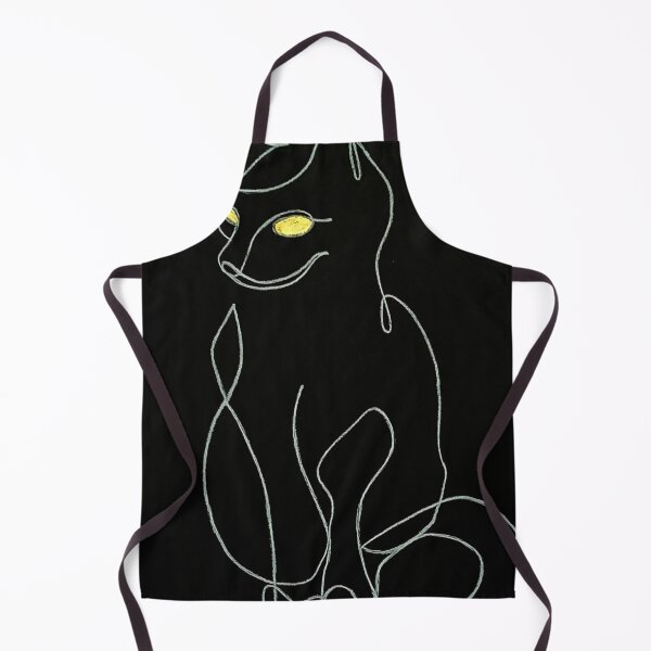 Item preview, cat line art | linear cat with gold eyes designed and sold by thissmarwa.