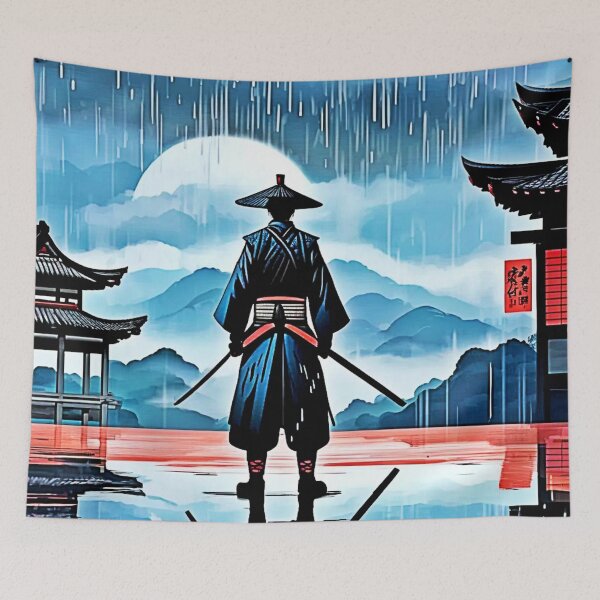 Item preview, Rainy Samurai: Silent Vigil designed and sold by Health And Fitness Posts e-Store.