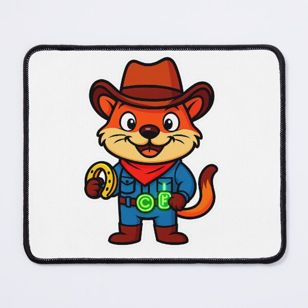 Item preview, PNUT COIN: Cowboy Chipmunk Mascot Sticker designed and sold by Julyvax.