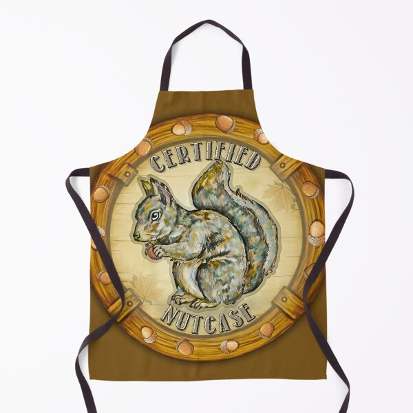 Item preview, Certified Nutcase Squirrel Badge – Rustic Woodland Humor designed and sold by gleefulme.