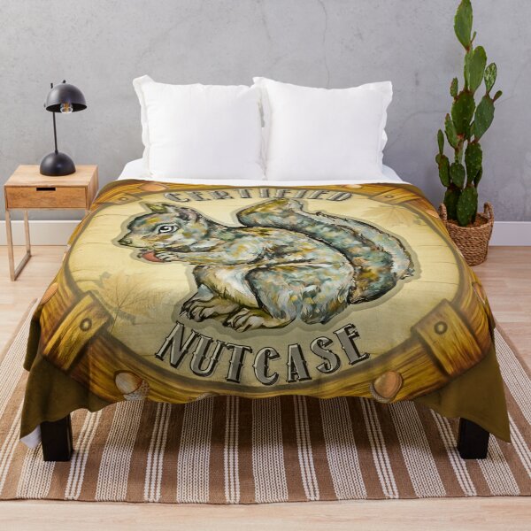 Item preview, Certified Nutcase Squirrel Badge – Rustic Woodland Humor designed and sold by gleefulme.