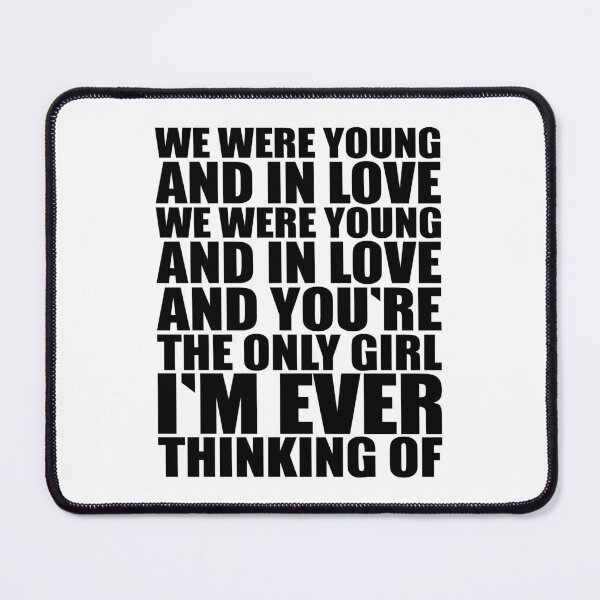 Item preview, Young and in love – punk rock lyric print (black) designed and sold by didijuca.