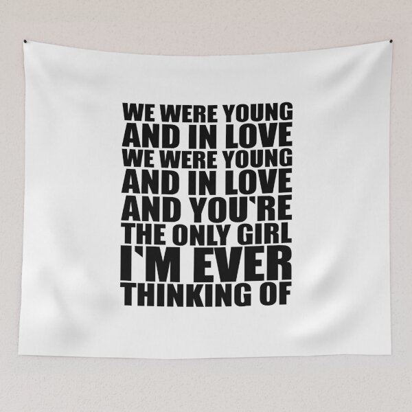 Item preview, Young and in love – punk rock lyric print (black) designed and sold by didijuca.