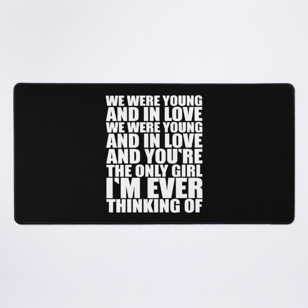 Item preview, Young and in love – punk rock lyric print (white) designed and sold by didijuca.