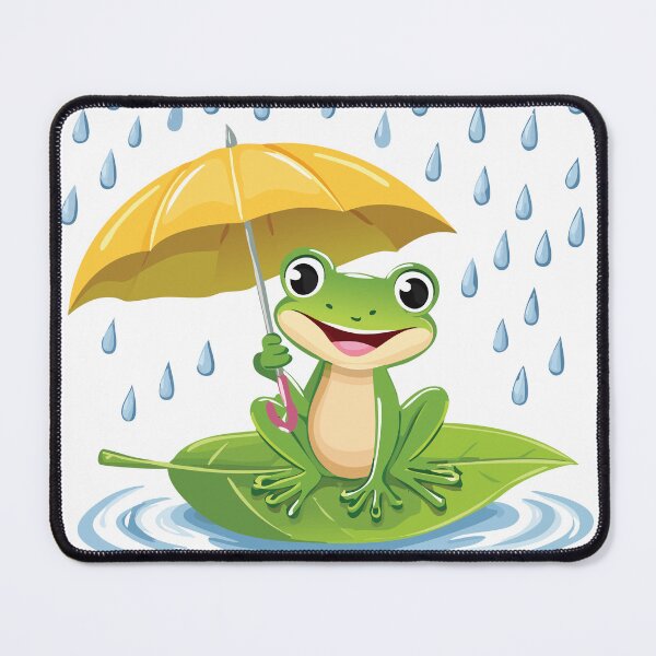 Item preview, Happy Frog in the Rain - Enjoying a Rainy Day designed and sold by ScribbL-ScrabbL.