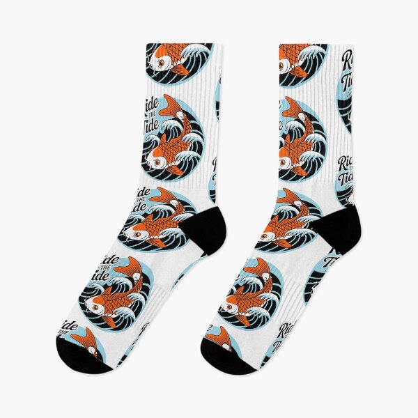 Item preview, Ride The Tide Wave and Fish designed and sold by Traveldrawings.