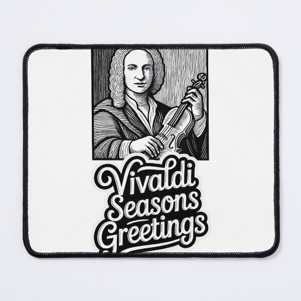 Item preview, Vintage Vivaldi Violin Portrait - Seasons Greetings designed and sold by ForeverPrintsOK.