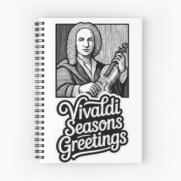 Item preview, Vintage Vivaldi Violin Portrait - Seasons Greetings designed and sold by ForeverPrintsOK.