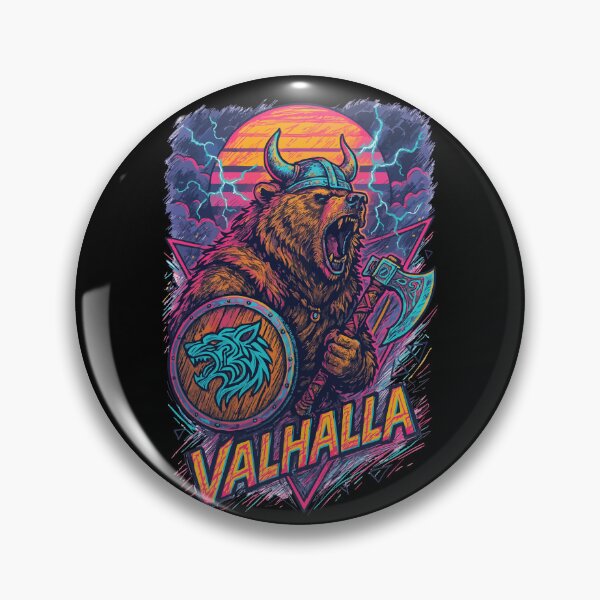 Item preview, Bear Viking Valhalla Norse Retro designed and sold by TomFrontierArt.