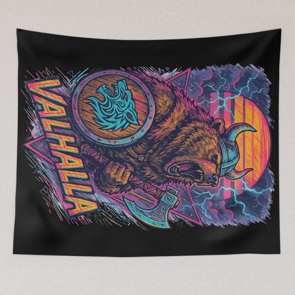 Item preview, Bear Viking Valhalla Norse Retro designed and sold by TomFrontierArt.