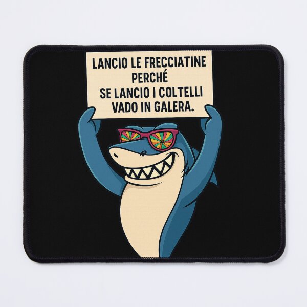 Item preview, Frecciatine – Squalo Ironico con Cartello designed and sold by IroniaeCo.