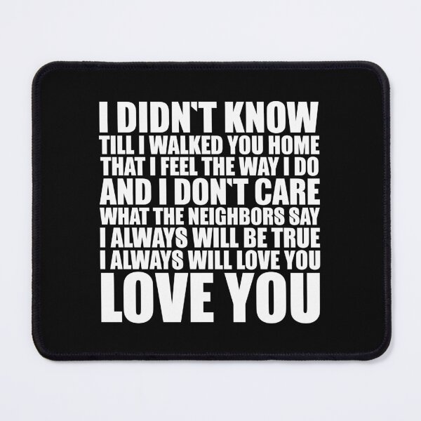 Item preview, Love You – retro punk lyric art (white) designed and sold by didijuca.