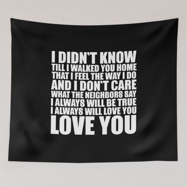 Item preview, Love You – retro punk lyric art (white) designed and sold by didijuca.
