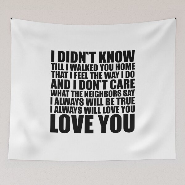 Item preview, Love You – retro punk lyric art (black) designed and sold by didijuca.