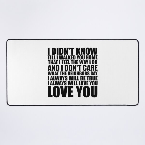 Item preview, Love You – retro punk lyric art (black) designed and sold by didijuca.