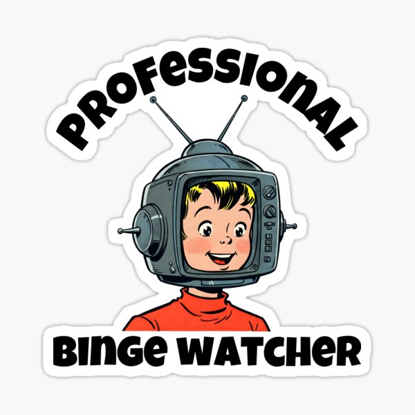 Item preview, Professional Binge Watcher - Retro TV Series Lover Design designed and sold by CuddlyPorcupine.