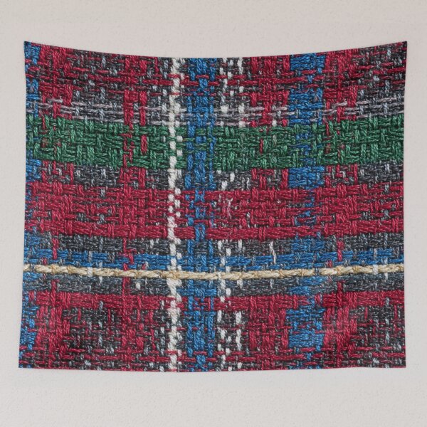 Item preview, Faux Embroidery Plaid Fabric – Red, Green, Blue Woven Look designed and sold by Nicholas Panek.