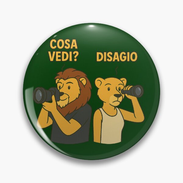 Item preview, Cosa vedi? Disagio – Coppia Leone e Leoa Ironica designed and sold by IroniaeCo.
