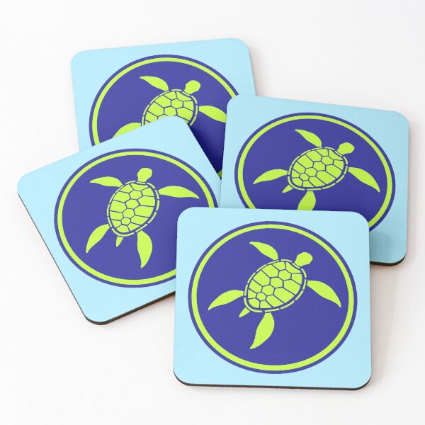 Item preview, Water Turtle Round Blue Green Circular Logo Symbol  designed and sold by shirt-o-mat.