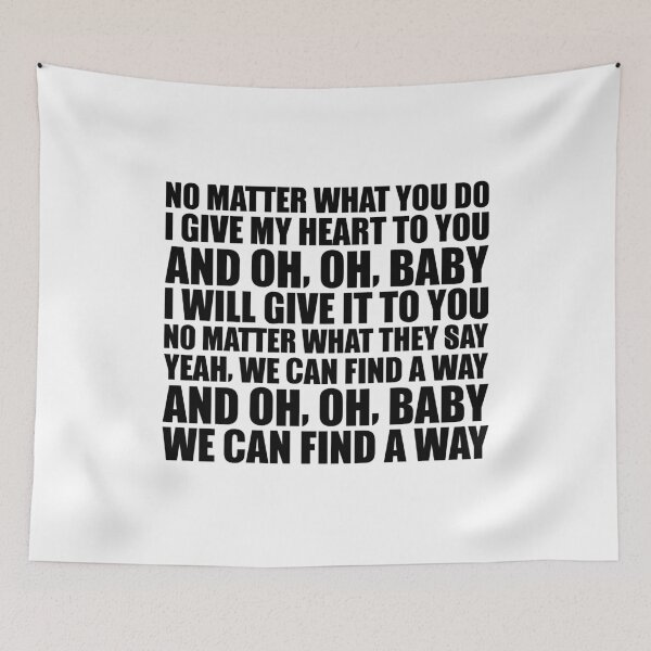 Item preview, We Can Find a Way – punk love lyric art (black) designed and sold by didijuca.
