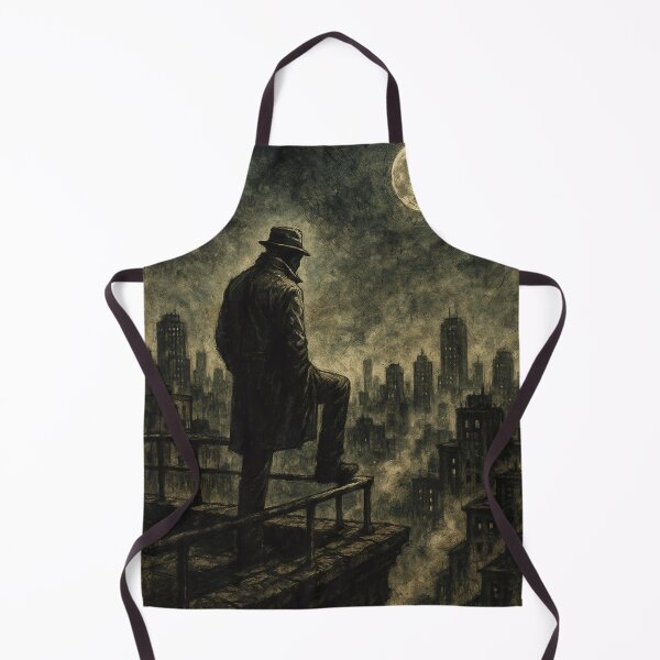Item preview, Watcher on the Rooftop – Watchmen-Inspired Urban Noir Vigilante designed and sold by ResidualInk.