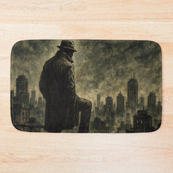 Item preview, Watcher on the Rooftop – Watchmen-Inspired Urban Noir Vigilante designed and sold by ResidualInk.