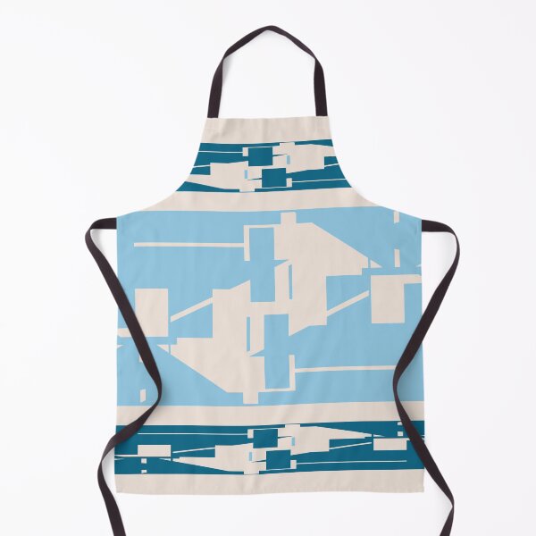 Item preview, Light Blue Turquoise Gray Bordered Mosaic Design designed and sold by ElasticPixels.