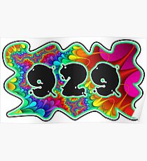 ABSTRACT, GROOVY, AND PSYCHEDELIC 929 DESIGN - VIBRANT COLORS WITH YOUR FAVORITE AREA CODE Poster