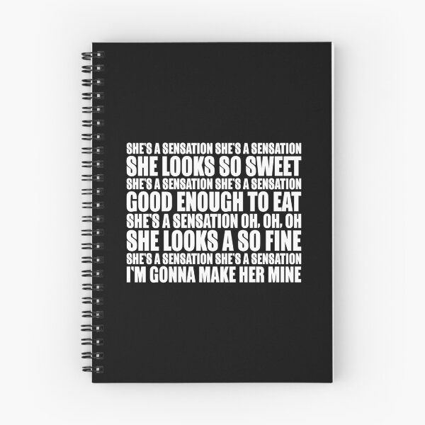 Item preview, She’s a Sensation – bold punk love lyric (white) designed and sold by didijuca.