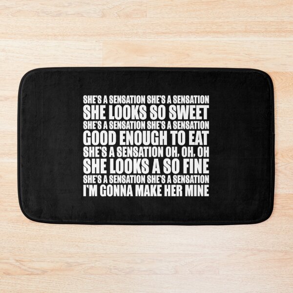 Item preview, She’s a Sensation – bold punk love lyric (white) designed and sold by didijuca.