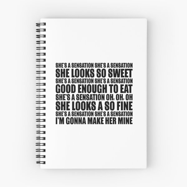 Item preview, She’s a Sensation – bold punk love lyric (black) designed and sold by didijuca.