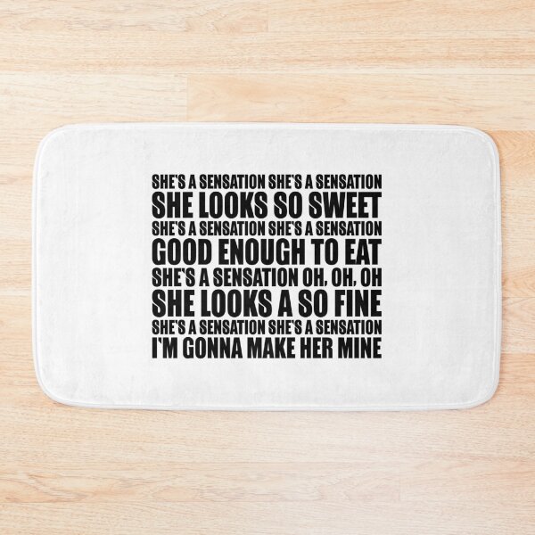 Item preview, She’s a Sensation – bold punk love lyric (black) designed and sold by didijuca.