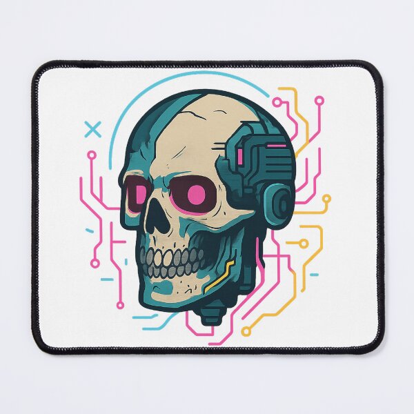 Item preview, Neon Override – Futuristic Skull Circuit designed and sold by MonoArt MA.